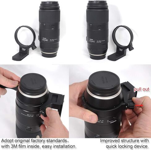 Metal Lens Collar Holder Tripod Mount Ring for Tamron 100-400mm f/4.5-6.3 Di VC USD Lens A035(for Canon and Nikon), Built-in Arca-Swiss Type Quick Release Plate with 1/4" and 3/8" Screw Holes in Kuwait