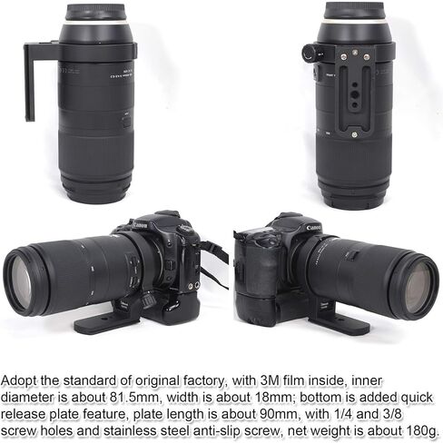 Metal Lens Collar Holder Tripod Mount Ring for Tamron 100-400mm f/4.5-6.3 Di VC USD Lens A035(for Canon and Nikon), Built-in Arca-Swiss Type Quick Release Plate with 1/4" and 3/8" Screw Holes in Kuwait