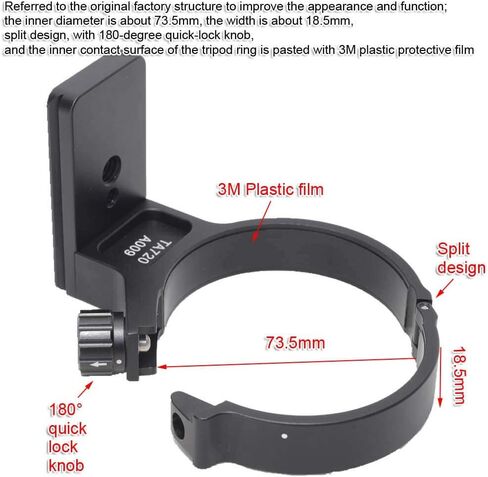 iShoot Metal Lens Collar Tripod Mount Ring Compatible with Tamron SP 70-200mm f/2.8 Di VC USD A009, Lens Support Holder Bracket Bottom is Arca-Swiss Fit Quick Release Plate Dovetail Groove in Saudi Arabia
