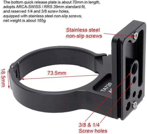iShoot Metal Lens Collar Tripod Mount Ring Compatible with Tamron SP 70-200mm f/2.8 Di VC USD A009, Lens Support Holder Bracket Bottom is Arca-Swiss Fit Quick Release Plate Dovetail Groove in Saudi Arabia