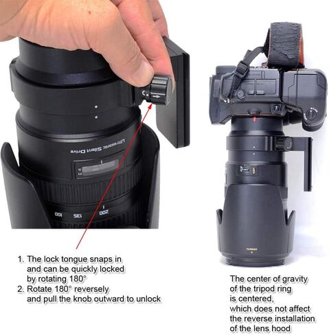 iShoot Metal Lens Collar Tripod Mount Ring Compatible with Tamron SP 70-200mm f/2.8 Di VC USD A009, Lens Support Holder Bracket Bottom is Arca-Swiss Fit Quick Release Plate Dovetail Groove in Saudi Arabia