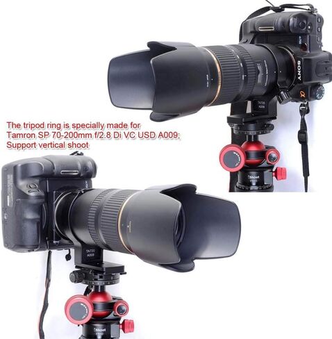 iShoot Metal Lens Collar Tripod Mount Ring Compatible with Tamron SP 70-200mm f/2.8 Di VC USD A009, Lens Support Holder Bracket Bottom is Arca-Swiss Fit Quick Release Plate Dovetail Groove in Saudi Arabia