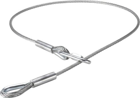Kupo Safety Wire Heavy-Duty Steel Cable for Lighting and Rigging, 3.4ft Length with Locking D-Ring and 5mm Diameter for Securing High-Load Fixtures and Overhead Equipment (KG061112) in Kuwait