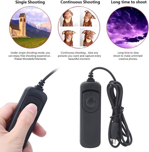 Camera Wired Shutter Remote Trigger for Nikon D750 D5300 D5600 D7100 D610 D600 D5600 D5500 D5300 D5200 D5100 D5000 D3300 D3200 D3100 D90 DF P7700 P7800 Z6 Z7 in Saudi Arabia