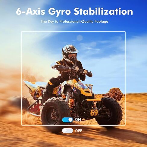 Ourlife Action Camera 5K 30FPS, Ultra HD Waterproof Sports Camera with 6PCS UV Lens Filter, 48MP Photos, Front LCD and Touch Rear Screen, 2 Batteries, Diving Mode Underwater Camera in Kuwait