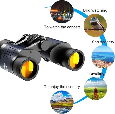 HEJUNHUPAN HD Binoculars High Clarity Telescope 60X60 Binoculars 10000M High Power for Outdoor Hunting Optical Night Vision Binocular Fixed Zoom in Saudi Arabia