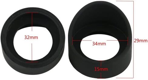 JUIYU Telescope Accessory Set 2Pcs/lot 34mm Rubber Cover Guards for Binocular Biological Stereo Microscope Telescope Telescope Camera (Color : Flat) in Saudi Arabia