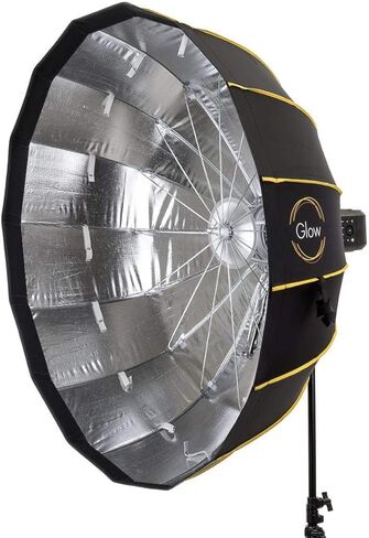XPLOR 400PRO TTL Battery-Powered Monolight with Built-in R2 2.4GHz Radio Remote System (with Bowens Mount Adapter) - Godox AD400 Pro + Glow EZ Lock Collapsible Silver Beauty Dish (42") in Kuwait