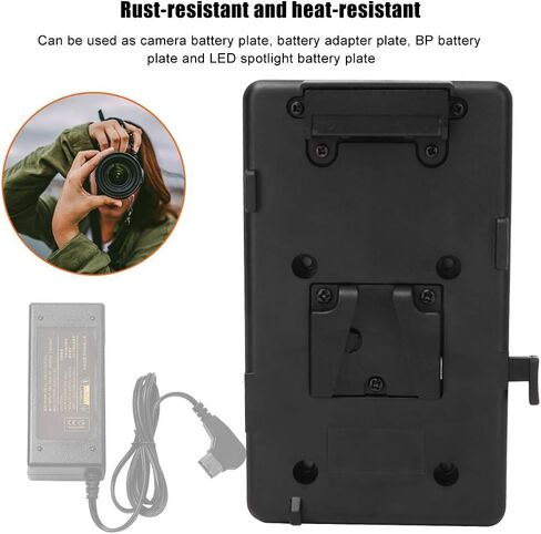 Akozozn V Mount Battery Power Plate Adapter V Lock BP Battery Plate Adapter Battery Back Pack Plate Adapter for V Mount V Lock Battery for DSLR Camera Video Light in Kuwait