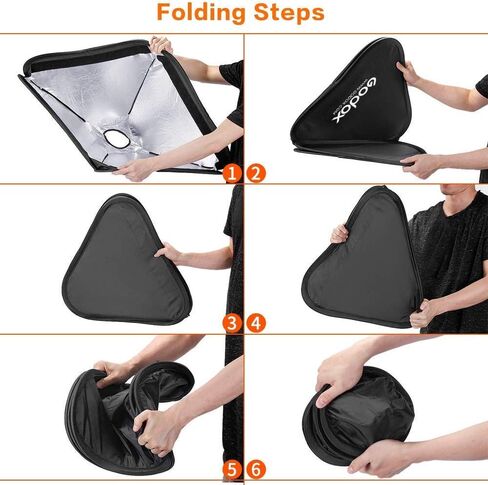 GODOX 80x80cm/32x32inch Portable Softbox for Camera Flash Speedlight Photography Suit for Godox S-Type Bracket in Kuwait