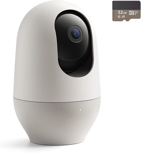 nooie Baby Monitor, WiFi Pet Camera Indoor, 360-degree Wireless IP Camera, 2K Home Security Camera, Motion Tracking, Super IR Night Vision, Works with Alexa, Two-Way Audio, Motion & Sound Detection in Saudi Arabia