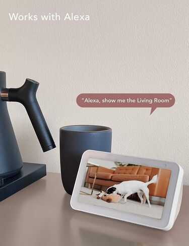 nooie Baby Monitor, WiFi Pet Camera Indoor, 360-degree Wireless IP Camera, 2K Home Security Camera, Motion Tracking, Super IR Night Vision, Works with Alexa, Two-Way Audio, Motion & Sound Detection in Saudi Arabia