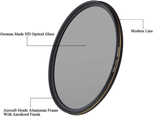 82mm Variable CPL Circular Polarizing Filter, Polarizer Filter | 30-Layer Multi-Resistant Nano Coated, HD Optics Glass, Ultra Slim Frame, Reduce Glare, Enhance Contrast, Reduce Reflection in Saudi Arabia