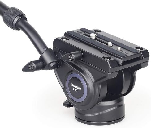 Video Camera Tripod Fluid Head-INNOREL F60,Professional Drag Pan Panoramic Fluid Head with 1/4" and 3/8" Screws Sliding Plate for DSLR Cameras,Camcorders, Telescope，Monopod,Max Load 22lbs (F60) in Saudi Arabia
