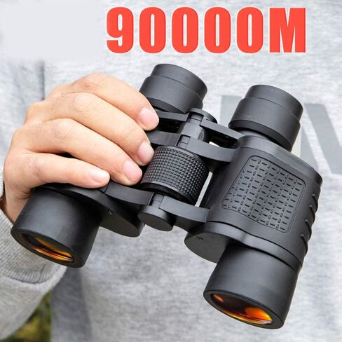 LXB 90000m Long Range Binoculars 80X80 Hd High Power Telescope Optical Glass Lens Low Light Night Vision Binoculars C/Black/S in Saudi Arabia