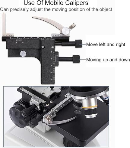 Lab Compound Binocular Microscopes 40X-6000X/10000/20000X Magnification with 2.0MP Electric Eyescope,Capturing Image,Recording Video, WF10X WF25X,Dual Power Supply Methods,10000X in Saudi Arabia