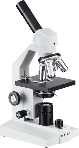 AmScope M500C-LED-SP14-CLS-50P100S 40x-2500x Cordless LED Compound Biological Microscope with Extensive Slide Preparation Kit in Saudi Arabia