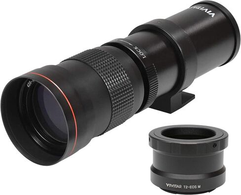 عدسة تكبير يدوية عالية الطاقة 420-800 مم f/8.3 لعدسة كانون الرقمية EOS Rebel EOS-M, EOS M2, EOS M5, EOS M6, EOS M6 Mark II, EOS M10, EOS M50, EOS M50 II, EOS M100, كاميرات EOS M200 in Saudi Arabia