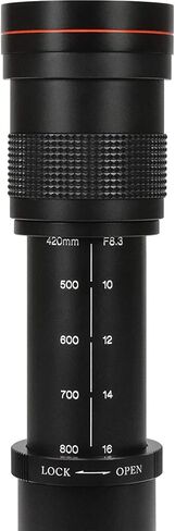 عدسة تكبير يدوية عالية الطاقة 420-800 مم f/8.3 لعدسة كانون الرقمية EOS Rebel EOS-M, EOS M2, EOS M5, EOS M6, EOS M6 Mark II, EOS M10, EOS M50, EOS M50 II, EOS M100, كاميرات EOS M200 in Saudi Arabia