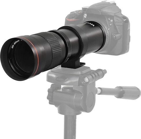 عدسة تكبير يدوية عالية الطاقة 420-800 مم f/8.3 لعدسة كانون الرقمية EOS Rebel EOS-M, EOS M2, EOS M5, EOS M6, EOS M6 Mark II, EOS M10, EOS M50, EOS M50 II, EOS M100, كاميرات EOS M200 in Saudi Arabia
