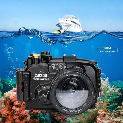 ضفادع البحر لهاتف Sony a6300 130FT/40M جراب كاميرا تحت الماء للغوص مقاوم للماء in Saudi Arabia