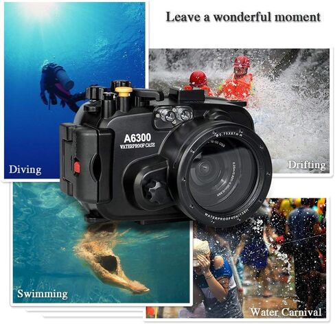 ضفادع البحر لهاتف Sony a6300 130FT/40M جراب كاميرا تحت الماء للغوص مقاوم للماء in Saudi Arabia