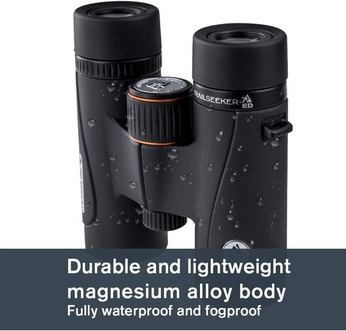 Celestron – TrailSeeker ED 10x42 Binoculars – Compact ED Binocular for Birdwatching and Outdoor Activities – Binocular with ED Objective Lenses – Fully Broadband Multi-coated Optics – BaK4 Roof Prism in Saudi Arabia