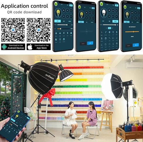 VILTROX 120W LED Continuous Lighting for Photography, LED Video Light Bowens Mount 47000 Lux@1m CCT 2800K-6800K Lighting Scenes App Control Studio Video Lighting in Saudi Arabia