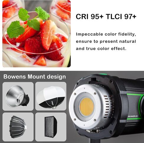 VILTROX 120W LED Continuous Lighting for Photography, LED Video Light Bowens Mount 47000 Lux@1m CCT 2800K-6800K Lighting Scenes App Control Studio Video Lighting in Saudi Arabia