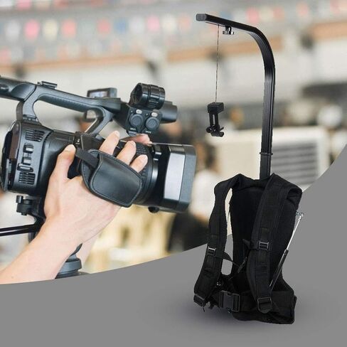 Camera Camcorder Support Vest,with Arm Camera Stabilizer, Clip Retractable, 3-18KG Heavy Duty Shock Absorb, with Waist and Chest Belts, for Sport Events, Documentaries, News, Move in Saudi Arabia