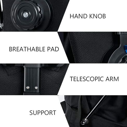 Camera Camcorder Support Vest,with Arm Camera Stabilizer, Clip Retractable, 3-18KG Heavy Duty Shock Absorb, with Waist and Chest Belts, for Sport Events, Documentaries, News, Move in Saudi Arabia