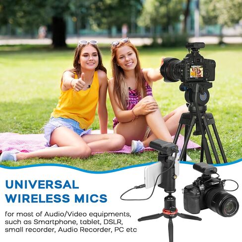 BOYA BY-WM4 Pro 2.4GHz Wireless Lavalier Microphone System Compatible with DSLR Cameras, Camcorders, iPhone, Android Smartphones, and Tablets for Recording, YouTube Video, Live Stream, Vlog, Interview in Saudi Arabia
