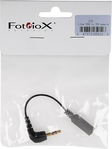 كابل محول بديل Fotodiox SC3 - كابل محول 3.5 مم TRRS أنثى إلى 3.5 مم TRS ذكر (TRRS-TRS) in Saudi Arabia