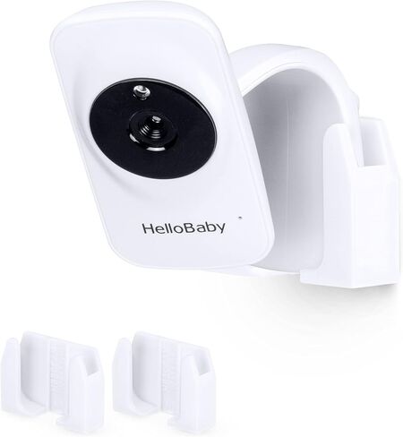 Wall Mount for HB50, (2 Pack), Adhesive Holder for Hello Baby Monitor Camera Installs in Minutes, No Mess Hanger Bracket by Brainwavz (White) in Saudi Arabia