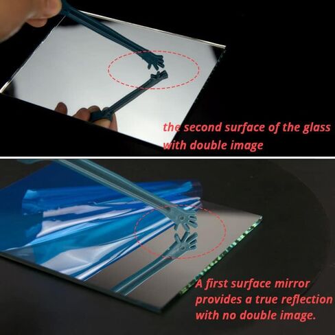 Lab Microscope Accessories 50x50x2mm/100X100X2mm Optical Front Surface Reflector DIY Projector Mirror High Reflectivity Mirrors 1pcs (Size : 50x50mm, Color : 2MM) in Saudi Arabia