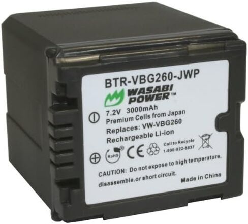 Wasabi Power Battery for Panasonic VW-VBG260 (3000mAh) in Saudi Arabia