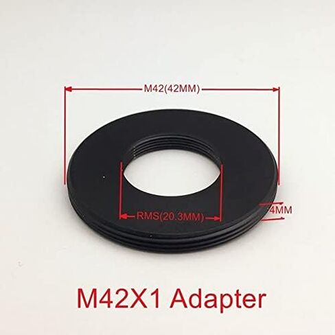 Microscope Accessories Kit Microscopio Objective Inside Thread 20mm Lens Adapter Microscope Slides (Color : M42X1 Adapter, Magnification : 1 PCS) in Saudi Arabia
