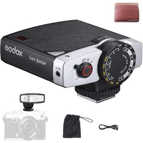 GODOX Lux Junior Speedlite Retro Camera Flash,GN12, 6000K CCT A/M Flash Mode, 28mm Focal Length Compatible with Canon,Nikon,Sony,Fujufilm Digital Film Cameras in Saudi Arabia