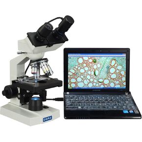 OMAX 40X-1000X Digital Lab LED Binocular Compound Microscope with Double Layer Mechanical Stage and USB Digital Camera in Saudi Arabia