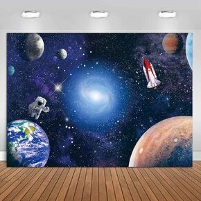 CGXINS Outer Space Backdrop for Baby Kids Astronaut Themed Birthday Party Decoration 7x5ft Universe Galaxy Stars Newborn Baby Shower Photo Background Photography in Saudi Arabia
