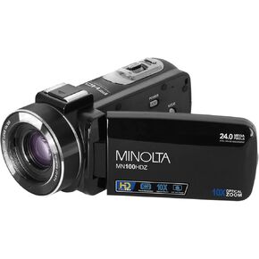 Minolta MN100HDZ 1080p Full HD / 24 MP Night Vision Camcorder with 10x Optical Zoom in Kuwait