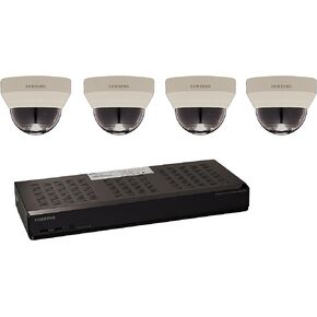 مجموعة 4CH NVR و4 كاميرات شبكية، SRN-473S-1TB X 1، SND-L6013R X 4، 60FT CAT5 NE in Kuwait