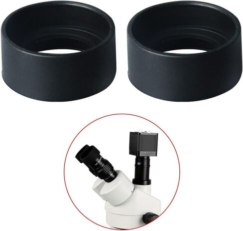 Microscope Accessories Kit 2 pcs/Set 34mm Diameter Rubber Eyepiece Eye Cups Eye Shields Protection for Stereo Microscope Binoculars Telescopes Eyepiece Microscope Slides in Saudi Arabia