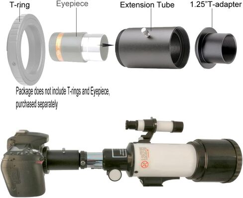 Starboosa 1.25inch T Adapter Telescope Mount - for Prime-Focus Or Eyepiece-Projection Photography - M42 CA1 Extension in Saudi Arabia