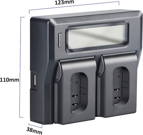 DSTE Replacement for 1.5A Dual Battery Charger Compatible Panasonic DMW-BLJ31 DMW-BLJ31e Battery Compatible Panasonic Lumix S1 LUMIX S1R LUMIX S1H DMW-BGS1R Camera as DMW-BTC14 in Saudi Arabia