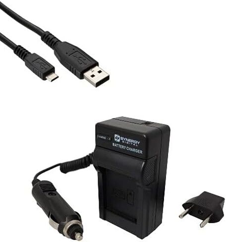 Accessory Kit Compatible with Synergy Digital, Works with Sony FDR-AX53 4K Ultra HD Camcorder includes: SDM-109 Charger, USBM USB Cable in Saudi Arabia