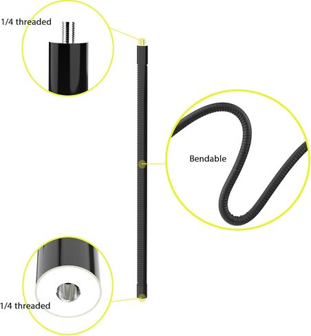 Clifod 6 inch Bendable Ring Light with Pole Mount, 11'' Flexible Hola Light Arm Extension, Small Light for Video Conference/Photography in Kuwait