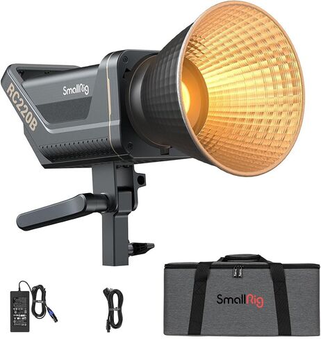 SmallRig RC 220B 220W Bi-Color LED Video Light 2700K-6500K 84500 Lux@3.3ft Continuous Lighting CRI 95+ TLCI 96+ w/Bowens Mount, Manual and App Control Remotely Professional Studio Spotlight-3473 in Kuwait