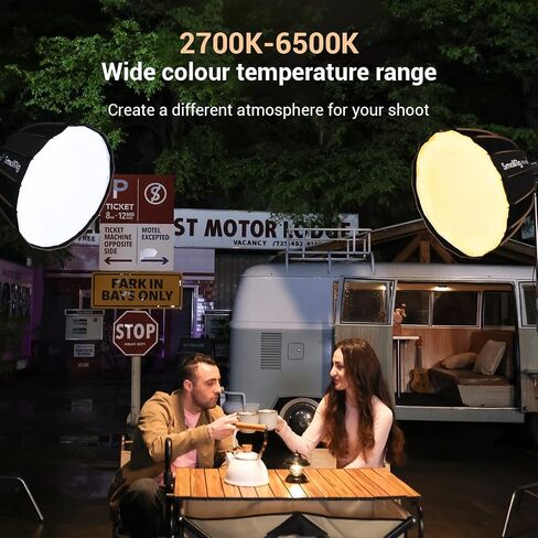 SmallRig RC 220B 220W Bi-Color LED Video Light 2700K-6500K 84500 Lux@3.3ft Continuous Lighting CRI 95+ TLCI 96+ w/Bowens Mount, Manual and App Control Remotely Professional Studio Spotlight-3473 in Kuwait