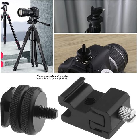 8PCS 1/4 Inch Hot Shoe Mount and Hot Shoe Flash Stand Adapter Set for DSLR Camera Rig Camera Hot Shoe Mount Adapter Flash Speedlight Shoe Mounts for Tripod in Saudi Arabia